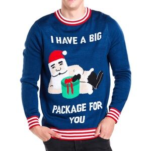 MEN’S TIPSY ELVES UGLY CHRISTMAS SWEATER SMALL NEW